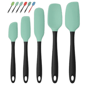 Coukre Aqua Green Silicone Spatula Set for Baking and Cooking